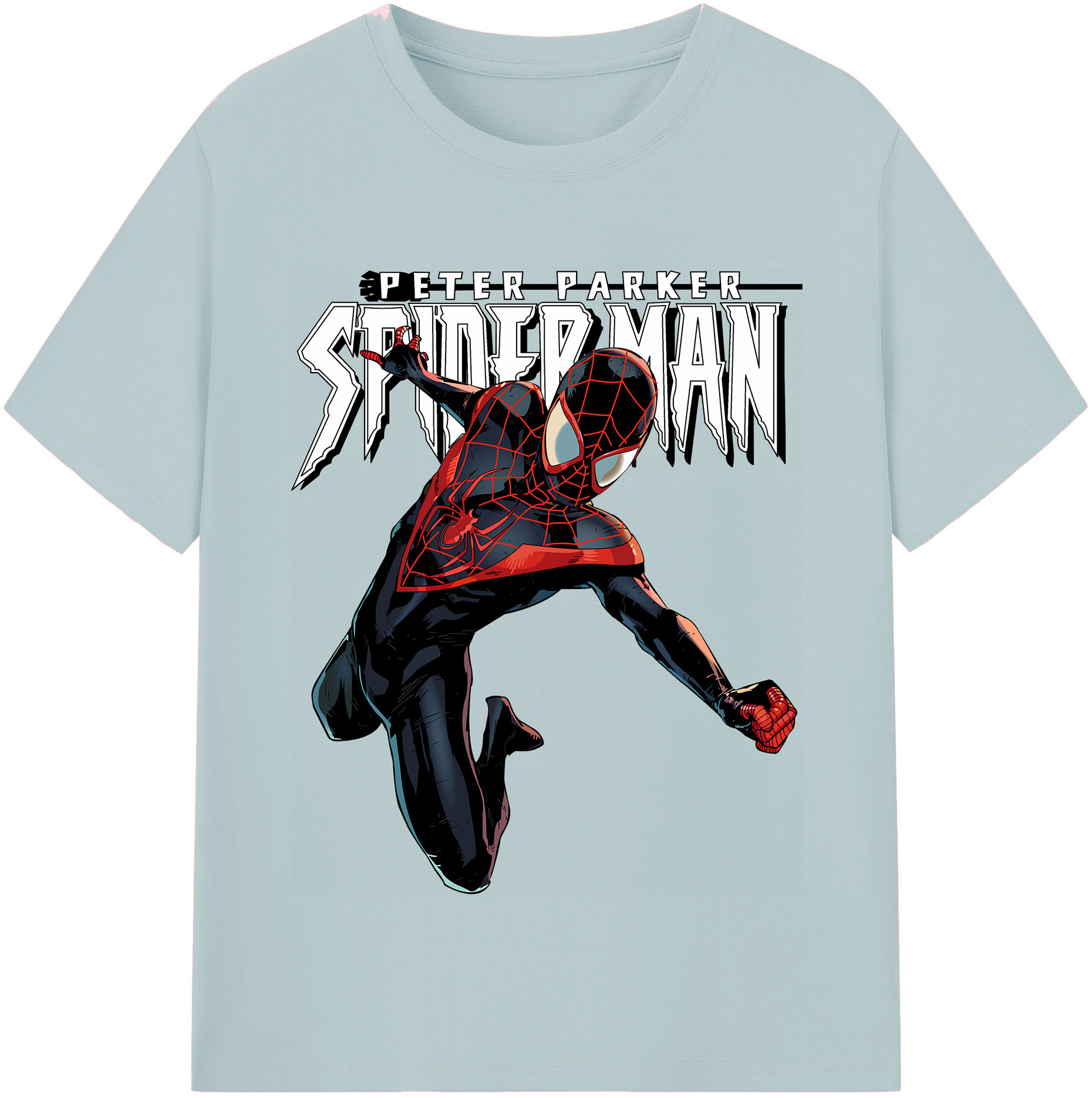（画像用） Spider Man スパイダーマン 綿100％半袖Tシャツ（フロントプリント）
